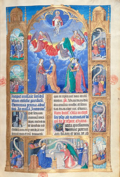 Pagina di apertura dal Missel de Paris, c.1475 da Jean Fouquet